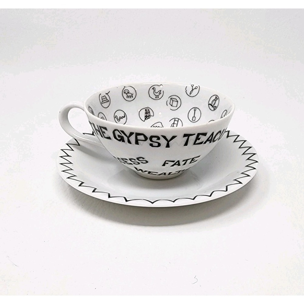 Vintage 1959 Originality Plus Gypsy Fortune Telling Teacup & Saucer Psychic